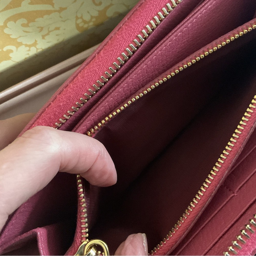 ❌SOLD. Miu Miu Zippy Raspberry Wallet - Picture 9 of 11